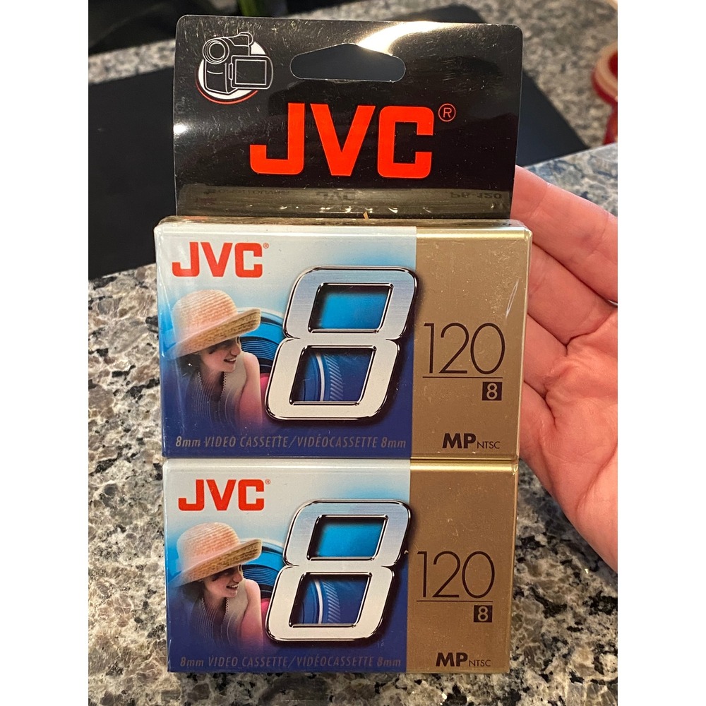 JVC 8mm‎ Video Cassette MP 120 NTSC 2-Pack Sealed Blank Tapes P-6120JDU